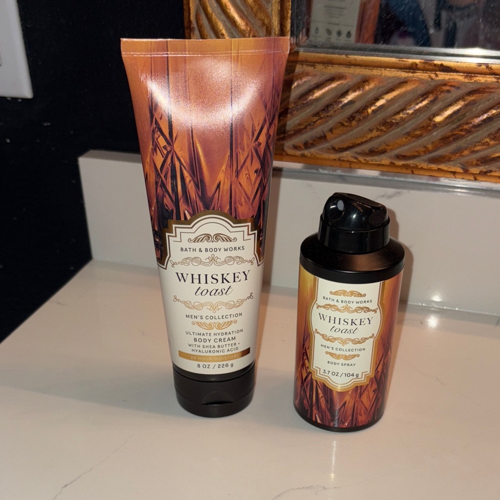 Bath & Body Works men’s Whiskey Toast Body Cream and Spray